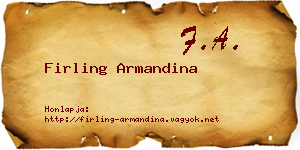 Firling Armandina névjegykártya